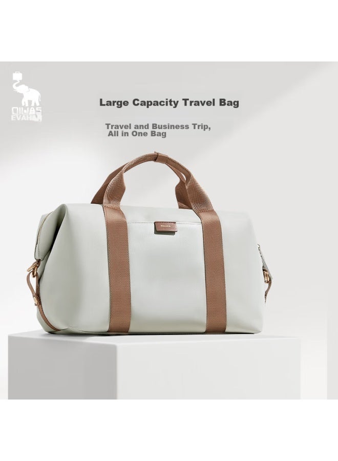 OIWAS Aihua Pure Travel Bag, Women's Large Capacity Luggage Bag, Handbag, Crossbody Gym Bag, Business Trip Bag, Light Gray - Image 1