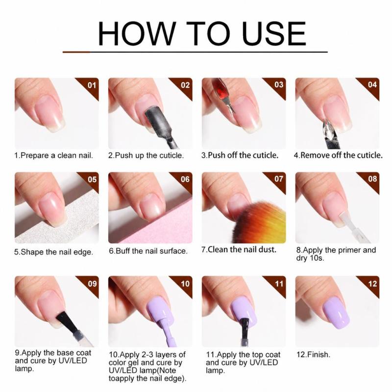 UV LED Gel Polish Set - 7 Popular Autumn Winter Colors, Long-Lasting Chip-Resistant Wear, High Color Saturation for Salon Professionals and At-Home DIY Beginners - Image 5