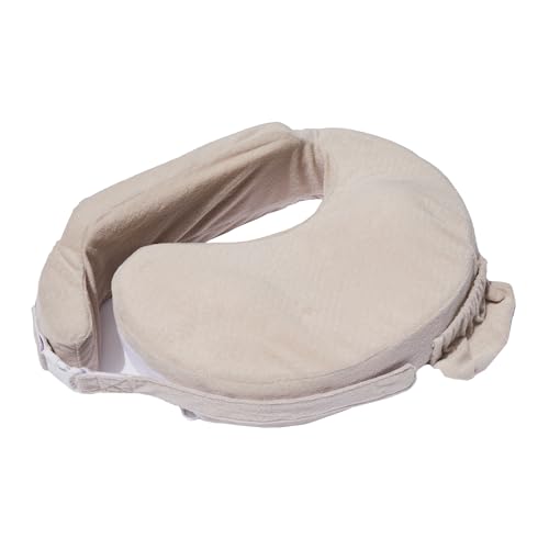 My Brest Friend Nursing Pillow Deluxe Enhanced Comfort wSlipcover Ergonomic Design for Ultimate Breastfeeding Support for Mom Baby Adjustable Backrest and Handy Side Pocket Soft Sand