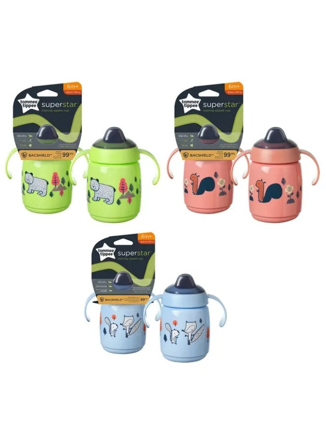 Tommee Tippee UK Tommee Tippee - Superstar Sippee Trainer Sippy Cup 300ml - Pack of 3