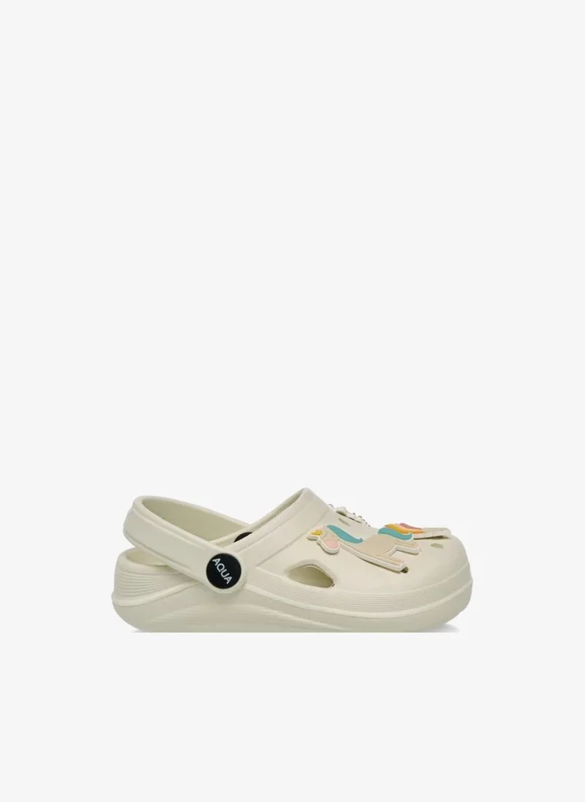 أكوا Girls Unicorn Jibbitz Charm Clogs