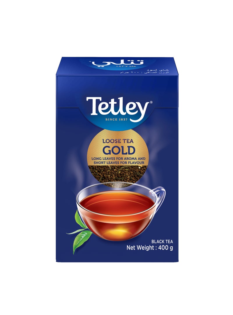 Tetley شاي أسود ذهبي سائب 400 جرام - Image 1