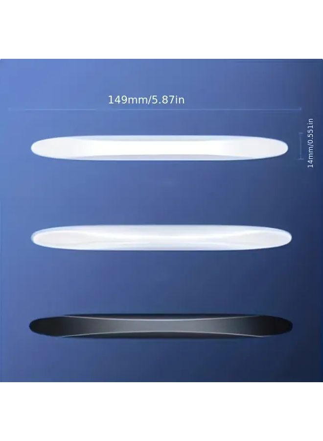 4 Pack Universal Car Door And Side Mirror Anti Collision Strips PVC Silicone Rubber Edge Guards White Protective Stickers Easy Installation Durable Decor Accessories - Image 2