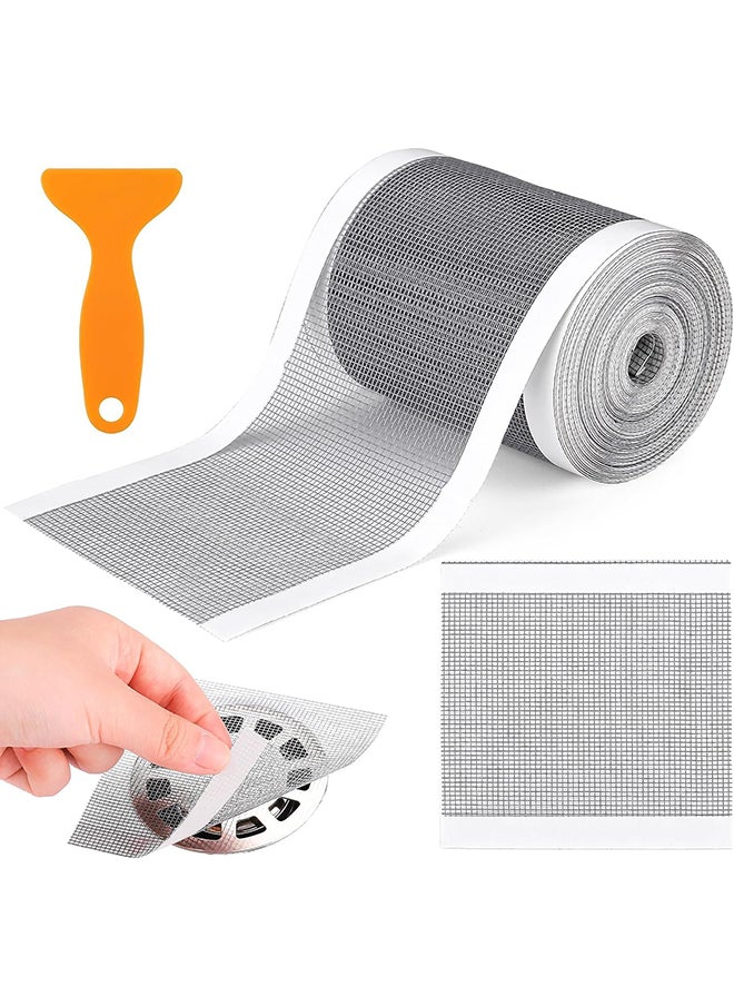 Generic Shower Drain Hair Catcher Mesh Sticker,Cutable Drain Catcher Anticlogging Filter Sticker,Shower Drain Adapter Hair Stopper,Drain Cover To Catch Hair For Kitchen Bathroom Floor  - Image 1