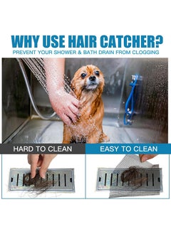 Generic Shower Drain Hair Catcher Mesh Sticker,Cutable Drain Catcher Anticlogging Filter Sticker,Shower Drain Adapter Hair Stopper,Drain Cover To Catch Hair For Kitchen Bathroom Floor  - Image 2