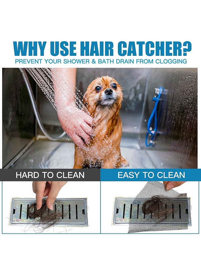 Generic Shower Drain Hair Catcher Mesh Sticker,Cutable Drain Catcher Anticlogging Filter Sticker,Shower Drain Adapter Hair Stopper,Drain Cover To Catch Hair For Kitchen Bathroom Floor  - Image 2