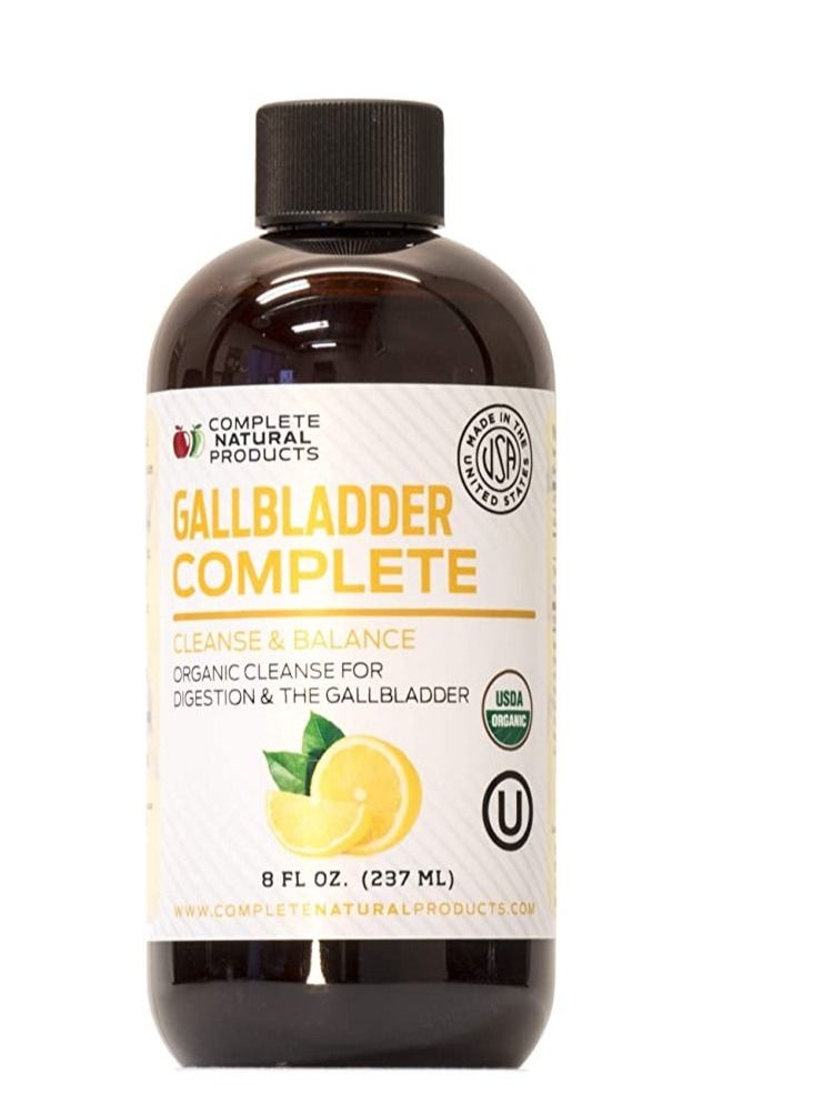  Complete Natural Products Gallbladder Complete 8oz - Natural Organic Liquid Gallstones Cleanse, Support, And Sludge Formula Supplement 