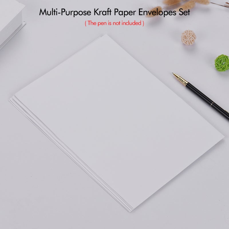 Kraft Paper Envelope: Large White Size, Durable Privacy Protection, Peel Seal Closure - Smooth Surface for Labeling, Bulk Envelope for Office Mailing Supplies - Image 2