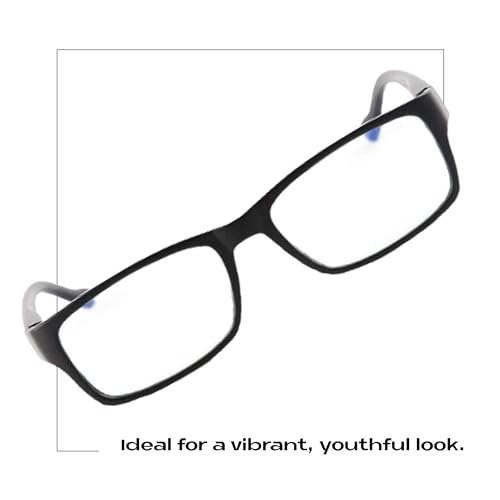 Readerest Blue Light Blocking Glasses - Stylish Computer Eyewear with 1.75 Magnification - UV Protection Vision Aid for Eye Strain and Glare Reduction - Lightweight Frames for Men and Women (Black) - Image 5