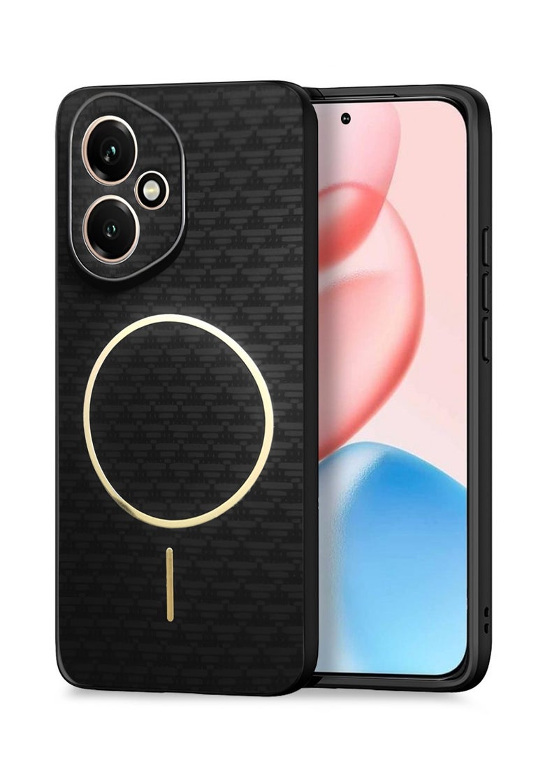 دبليو تيك غطاء خلفي صلب بتقنية ماغسيف من هونر 400 5G لعام 2025 - أسود - مصنوع من قماش الكربون - Image 1