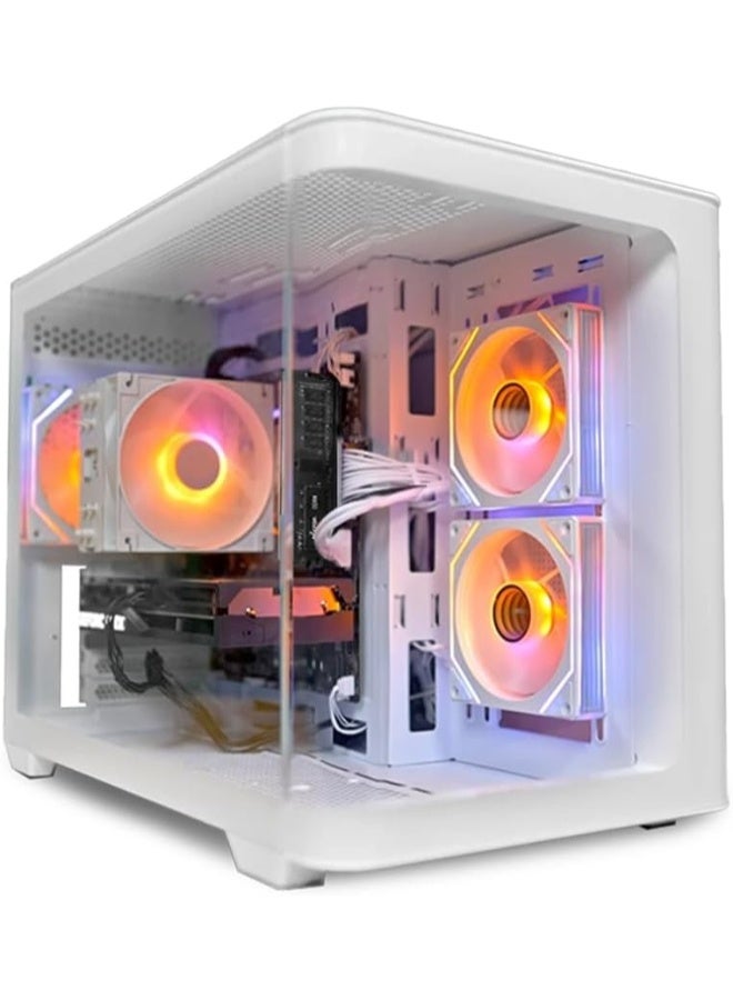 PCD Gaming PC With Intel Core Ultra 5 225F Processor/16GB RAM DDR5/1TB SSD M.2/8GB Nvidia GeForce RTX 5060 Ti Graphics/H810M-E Motherboard/RGB Case Fans/600W PSU/ White English white - Image 1