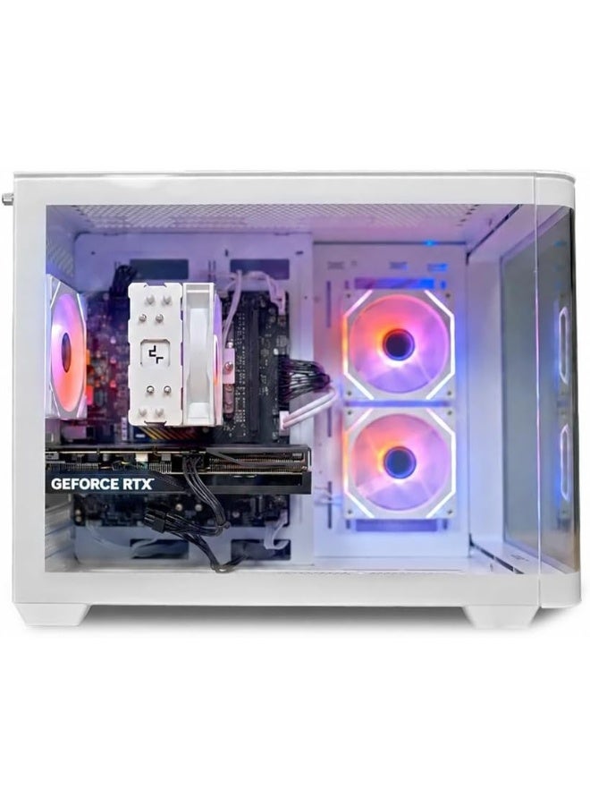 PCD Gaming PC With Intel Core Ultra 5 225F Processor/16GB RAM DDR5/1TB SSD M.2/8GB Nvidia GeForce RTX 5060 Ti Graphics/H810M-E Motherboard/RGB Case Fans/600W PSU/ White English white - Image 3