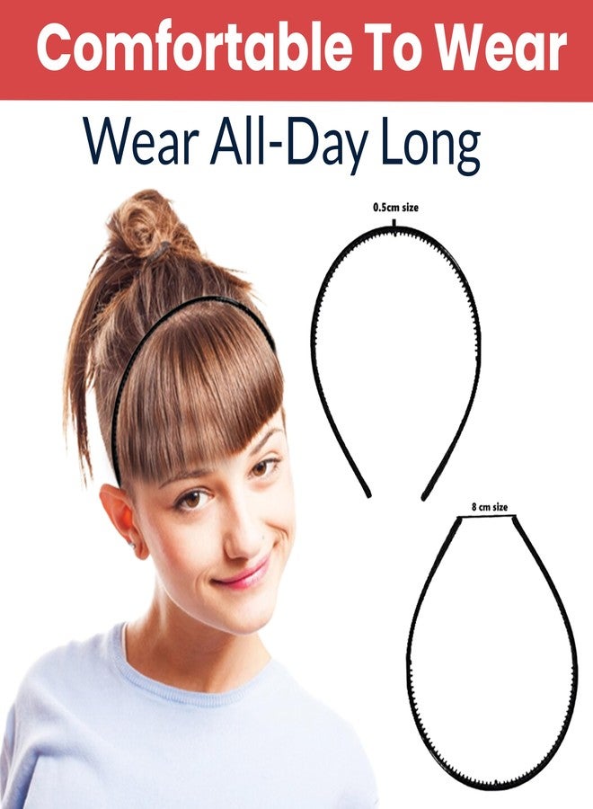 TEMPERIA (6pcs) Hair Band For Girls Women & Kids - Fancy & Stylish Hairband Headband Cute Accessories - Black - Image 4