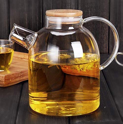 Diablos Borosilicate Glass Jug with Air Tight Bamboo lid 18 LTR Glass Jug for Water Juice Milk Tea Coffee 1 PC - Image 2