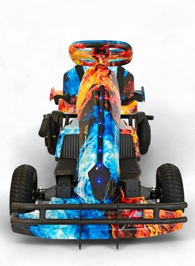 شارد سيارة سباق كهربائية للأطفال بمحرك ٢٥٠ واط، بطارية ٣٦ فولت ٤ أمبير/ساعة، سرعة ٢٠ كم/ساعة، إطارات ٨ بوصات، هيكل من سبائك الفولاذ، زر الرجوع للخلف، عجلات LED، مدة الركوب ٣٥ دقيقة، سيارة سباق رباعية العجلات للأطفال، لعبة ركوب - Image 5