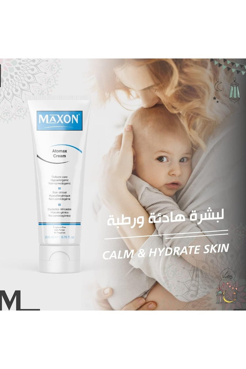 MAX-ON Atomax Repairing Protective Cream â Soothes, Repairs & Purifies Irritated Skin | Fragrance-Free â 200ml - Image 3
