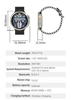 JOYFOCUS HD Full touch AMOLED Round  Smart Watch Series Wireless Charging And Supports GPS - Grey  - Image 4