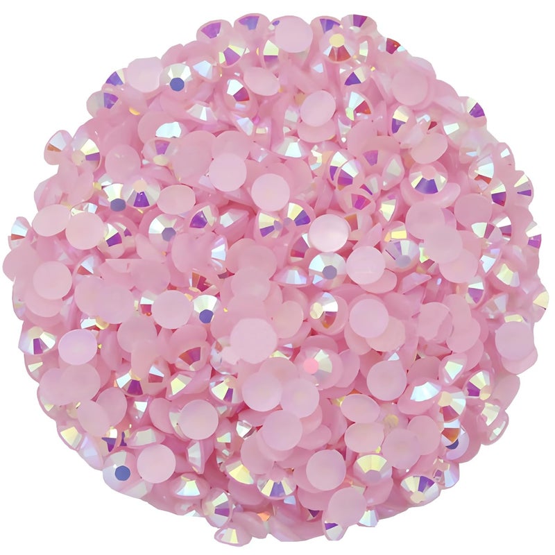 LAVIYO 4500 Pcs SS6 2mm AB Flatback Rhinestones for Nails Art Crafts Glitter Round Shine Gems Crystals DIY Clothes Shoes Light Pink AB - Image 3
