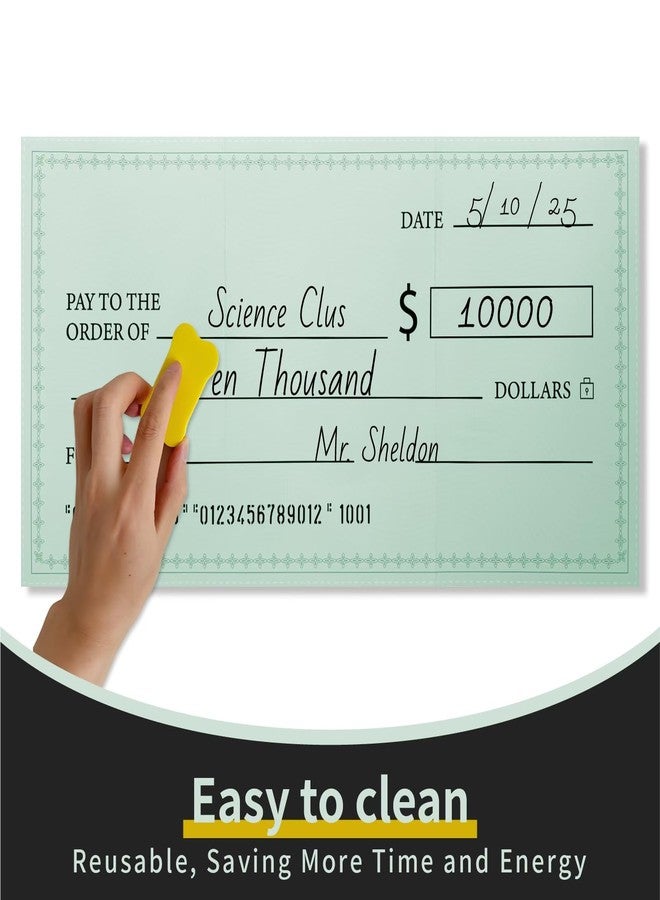 AMOILS 30 x 16 Inches Foldable Giant Check for Presentations, Dry Erase Big Blank Check, Large Fake Check, Oversized Checks for Fundraisers, Prizes, Awards,Retirement, Charity & Donation Events - Image 5