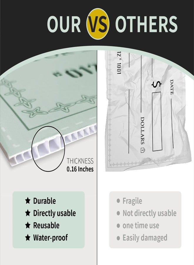 AMOILS 30 x 16 Inches Foldable Giant Check for Presentations, Dry Erase Big Blank Check, Large Fake Check, Oversized Checks for Fundraisers, Prizes, Awards,Retirement, Charity & Donation Events - Image 3