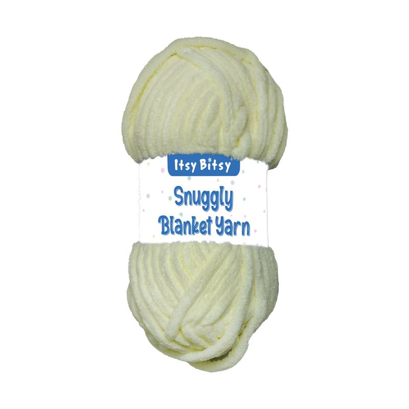 itsy-bitsy Itsy Bitsy Snuggly Blanket Knitting & Crochet Yarn 100% Polyester Lemon Cream 50m 100g | Soft Chunky Yarn for Blankets, Sweaters, Scarves & DIY Projects - Image 4