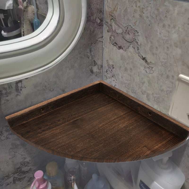 2pcs Wall Floating Shelf Wall Mounted Storage Shelf Corner Wall Storage Shelf - Image 3