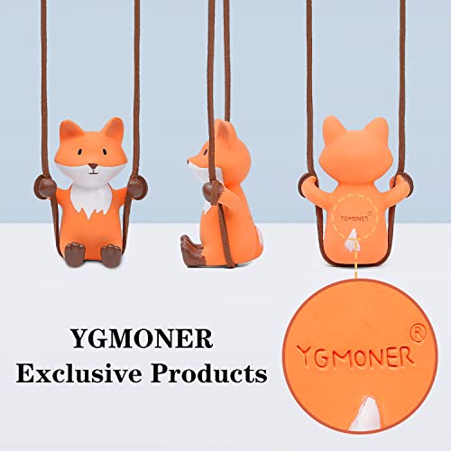 YGMONER Cute Swinging Fox Car Rear View Mirror Hanging Accessories Funny Car Interior Decor Gifts for Women Men (Fox) - Image 4