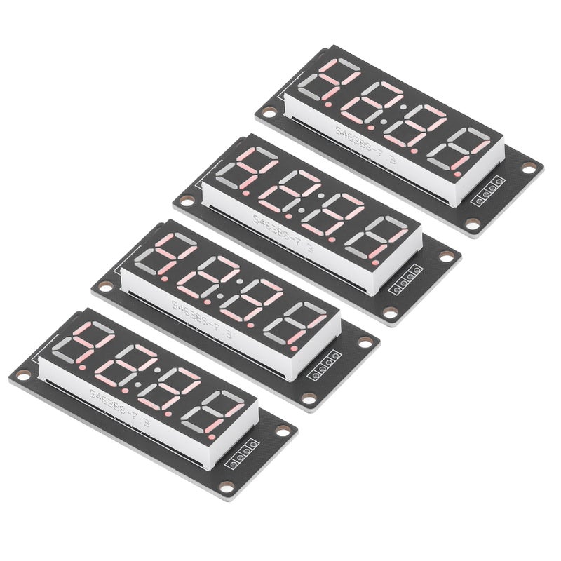 4 مجموعة لوحة عرض رقمية ثنائية البصمات LED 4 أرقام 7 مقاطع وحدة ساعة TM1637 أحمر بحجم 0.56 بوصة MRA041D - Image 4