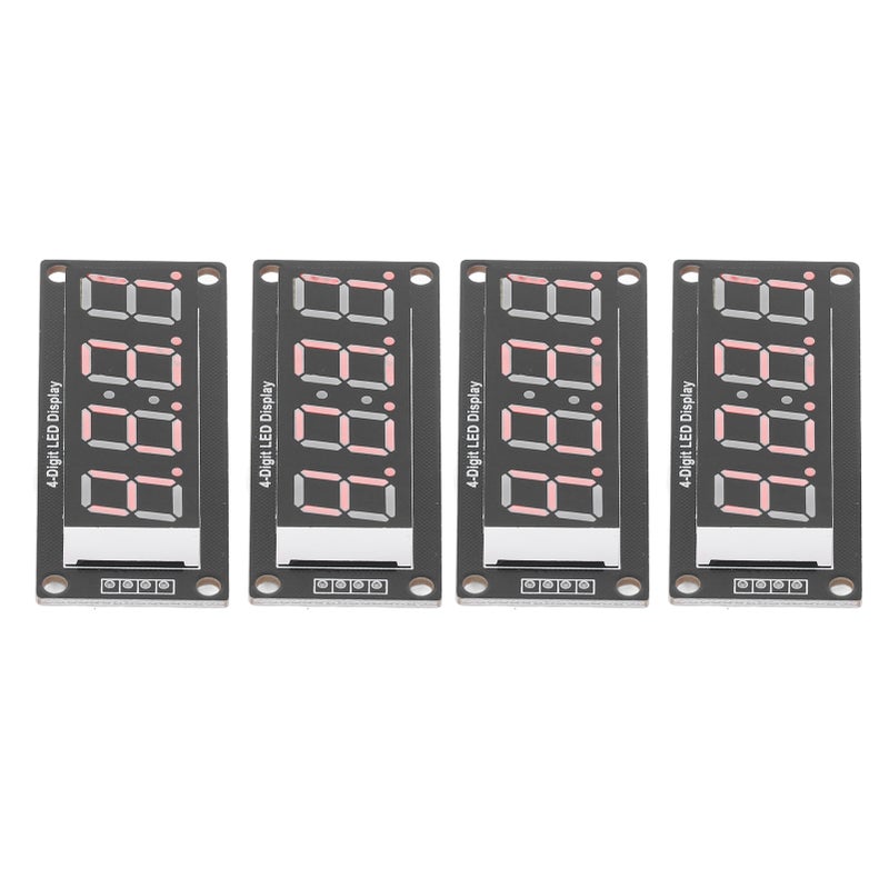 4 مجموعة لوحة عرض رقمية ثنائية البصمات LED 4 أرقام 7 مقاطع وحدة ساعة TM1637 أحمر بحجم 0.56 بوصة MRA041D - Image 2