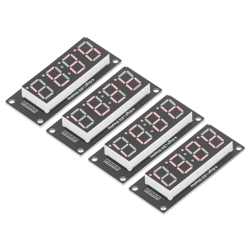 4 مجموعة لوحة عرض رقمية ثنائية البصمات LED 4 أرقام 7 مقاطع وحدة ساعة TM1637 أحمر بحجم 0.56 بوصة MRA041D - Image 5