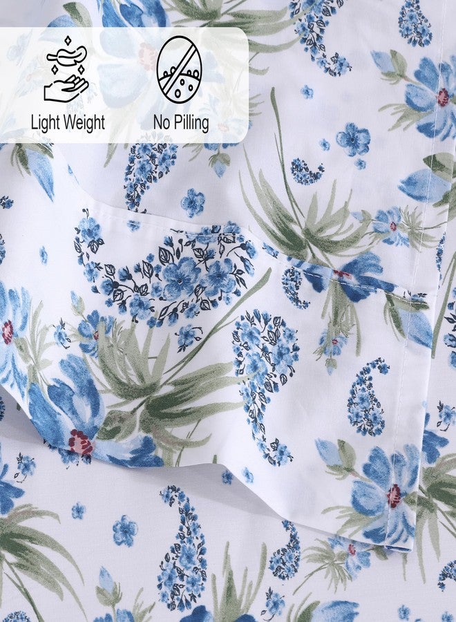 RUVANTI 100% Cotton King Size Sheets Set, 4 Pieces, Soft & Breathable Percale Weave Bedding, Deep Pocket 16", Hotel Standard, Crisp Cool Feel, Durable, Perfect Floral Bed Sheet, Paislyona - Image 4