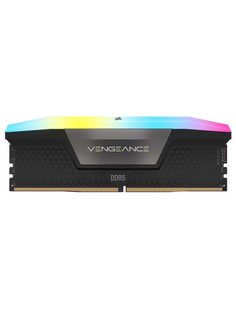 CORSAIR VENGEANCE RGB DDR5 96GB (2x48GB) DDR5 5600 (PC5-44800) C40 1.25V Intel Intel XMP 3.0 Memory - Black Black - Image 4