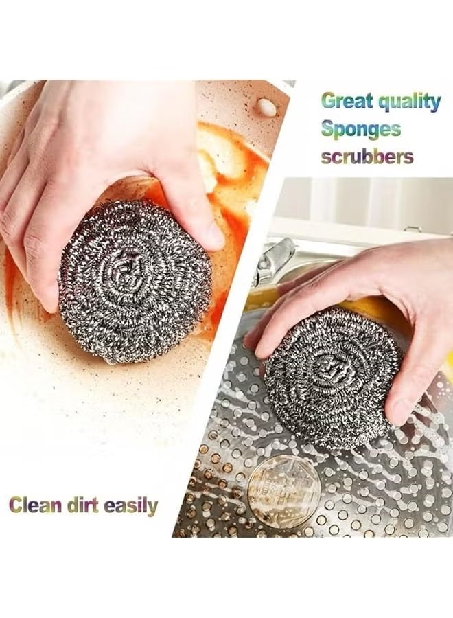 إيروريكس ليفة تنظيف من الستانلس ستيل - عبوة 24 قطعة للتنظيف القوي - Image 2