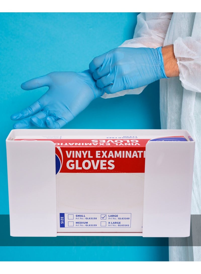 Brooks White Acrylic Single Gloves Dispenser Holder Wall Mounted Organizer for Food Service, Lab, Medical Office, Pack of 2 unit - Image 4