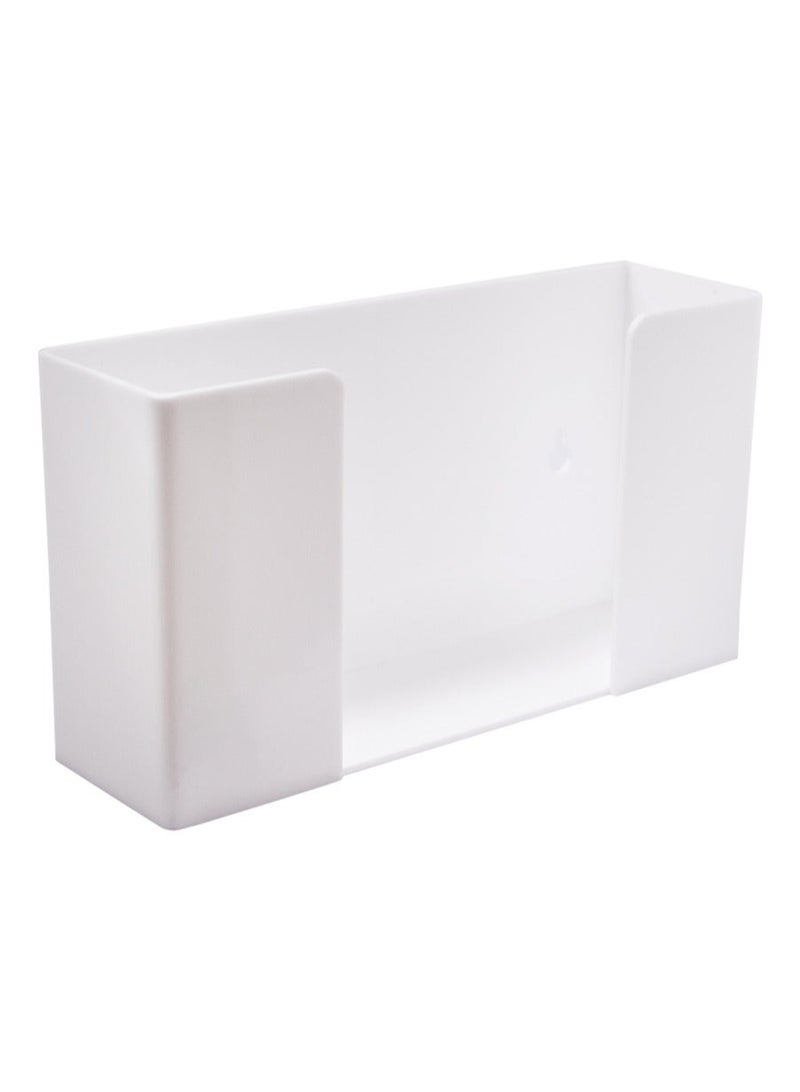 White Acrylic Single Glove Dispenser Holder Wall Mounted Organizer for Food Service, Lab, Medical Office, Pack of 2 unit - Image 2