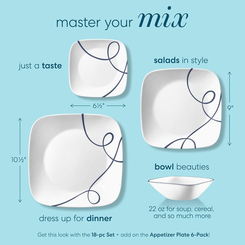 Corelle Chip Resistant Appetizer Plates 6Piece Lia - Image 3