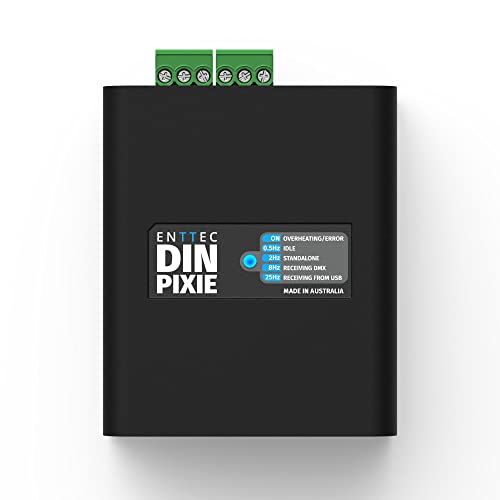 Enttec Din Pixie 73539 2-Universe DMX LED Pixel Controller, Black - Image 2