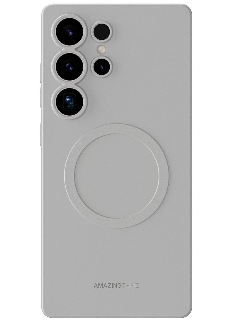 AMAZINGthing - Minimal Air for Samsung Galaxy S25 ULTRA Case Cover compatible with MagSafe - Titanium Grey - Image 1