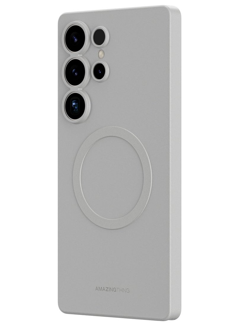 AMAZINGthing - Minimal Air for Samsung Galaxy S25 ULTRA Case Cover compatible with MagSafe - Titanium Grey - Image 1