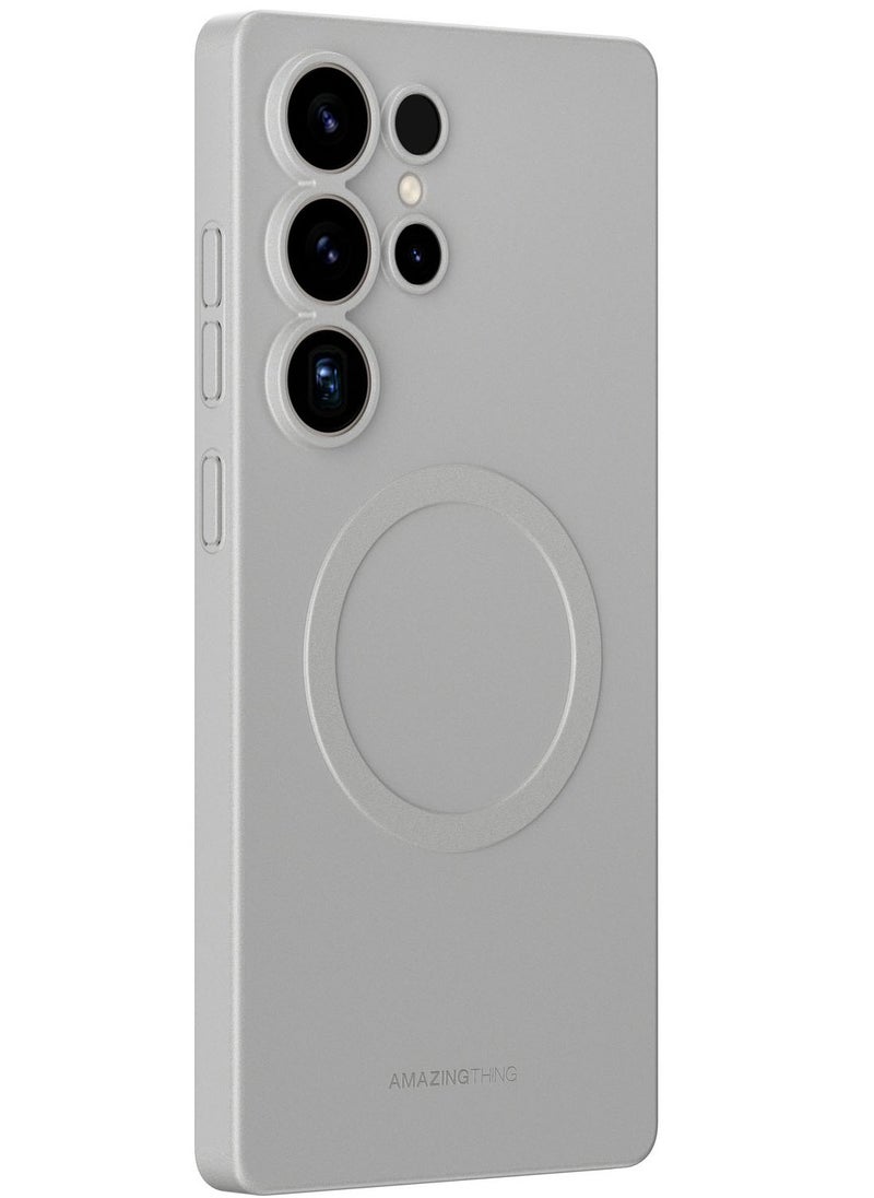 AMAZINGthing - Minimal Air for Samsung Galaxy S25 ULTRA Case Cover compatible with MagSafe - Titanium Grey - Image 1
