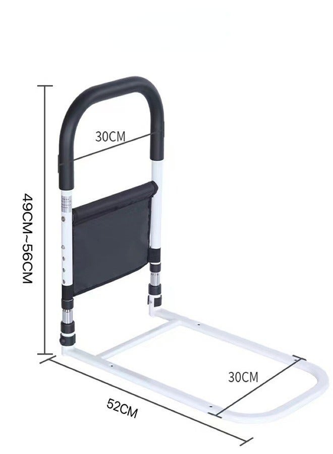 شو وو "درابزينات السرير لكبار السن: أمان مع ارتفاعات قابلة للتعديل، جيب تخزين، دعم جانبي لمساعدة كبار السن. ينزلق تحت المرتبة، عصا طبية، واقي سرير، مقابض قضبان السرير." - Image 5