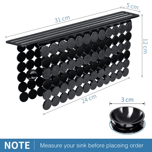 Bligli Plastic Sink Saddle, Sink Divider Mat with Strong Suction Cups, Kitchen Divided Sink Protector Mat for Glassware Dishes, Easy to Clean and No Smell, 9.5" x 12", Clear - Image 3