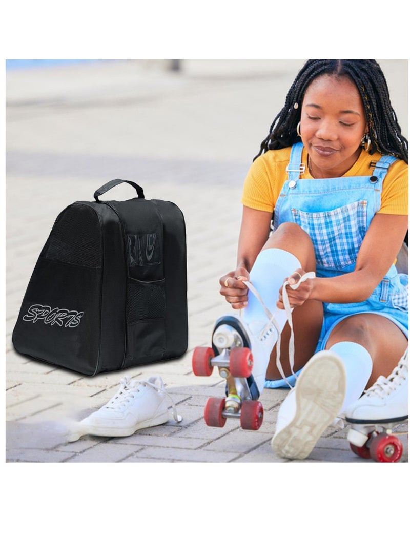 Excefore Roller Skate Bag, Oxford Cloth Skates Shoulder Bag, Inline Skate Tote for Skating Storage, Roller Skates Shoe Pouch Organizer, Ice Skate Bag for Child, Teenager, Kids, Adult  - Image 2