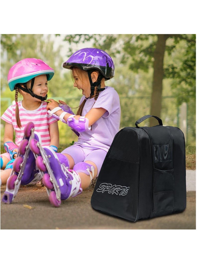 Excefore Roller Skate Bag, Oxford Cloth Skates Shoulder Bag, Inline Skate Tote for Skating Storage, Roller Skates Shoe Pouch Organizer, Ice Skate Bag for Child, Teenager, Kids, Adult  - Image 4