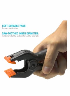 KASTWAVE 10-Pack 3.5 Inch Nylon Spring Clamps Plastic Woodworking Photo Studio Backdrop Clips, DIY Tools Muslin Backdrops Clamp Clips for Studio  - Image 5