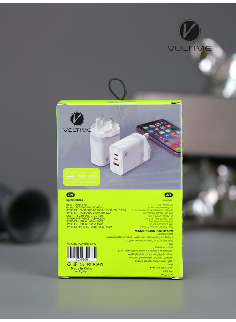 فولتايم راس شاحن جداري 65W - Image 3