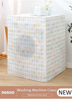 Washing Machine Cover, Full-automatic Roller Washing Machine Cover with Zipper, Waterproof Sunscreen and Dustproof Protection Cover for Most Front Load Washer and Dryer