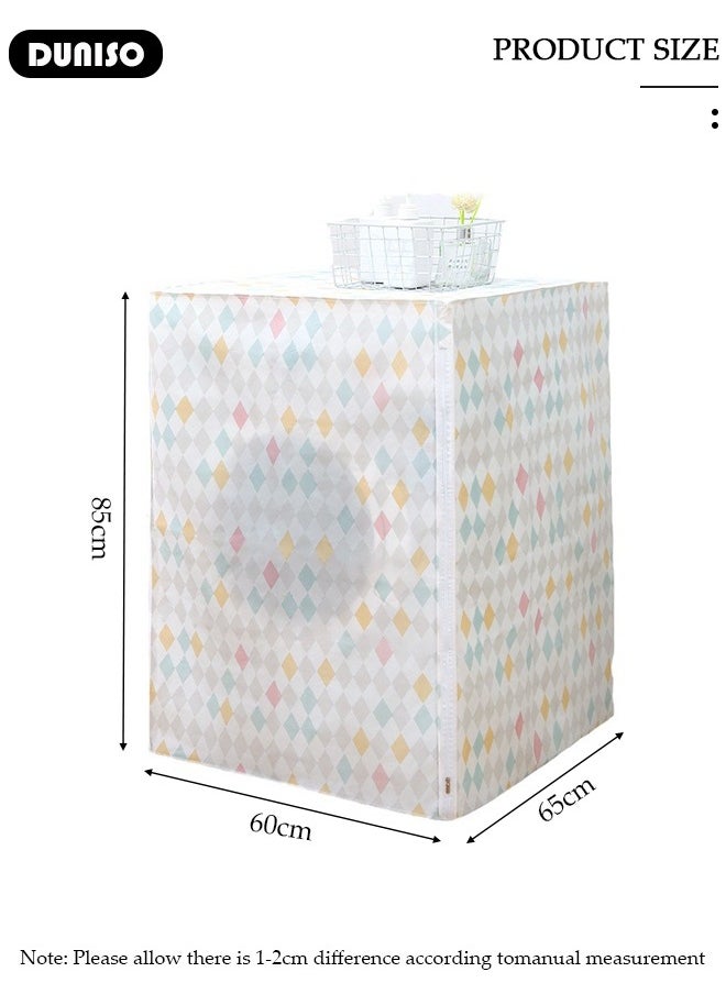 DUNISO - Washing Machine Cover, Full-automatic Roller Washing Machine Cover with Zipper, Waterproof Sunscreen and Dustproof Protection Cover for Most Front Load Washer and Dryer - Image 1