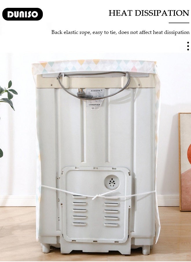 DUNISO - Washing Machine Cover, Full-automatic Roller Washing Machine Cover with Zipper, Waterproof Sunscreen and Dustproof Protection Cover for Most Front Load Washer and Dryer - Image 1