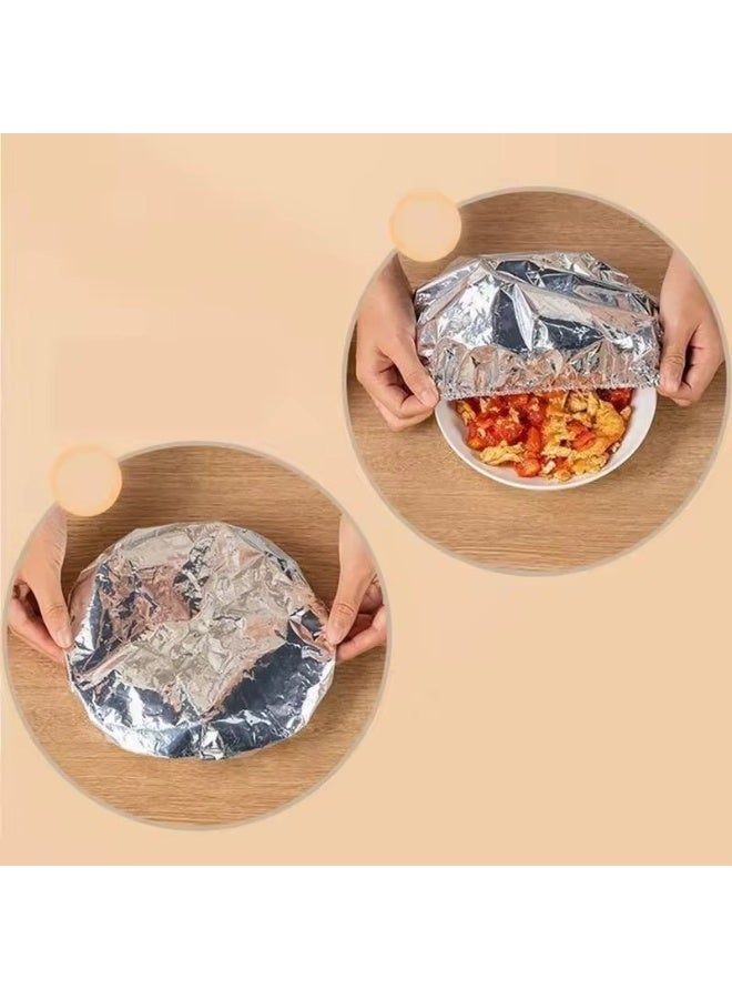 Happy Home Repeatable Aluminum Foil Film Insulation Cover, luminum Foil Food Covers, Kitchen Fresh-Keeping Insulation Film for Food, Fresh Keeping Bags, Aluminium Foil Food Storage Covers for Fruit (10pcs) - Image 3